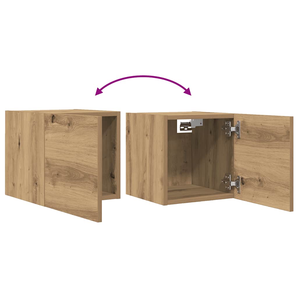 Wall Mounted TV Cabinet Artisan Oak 30,5x30x30 cm