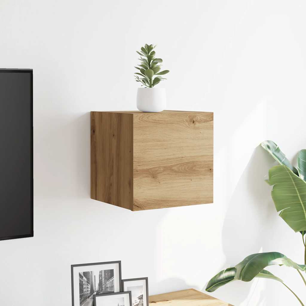 Wall Mounted TV Cabinet Artisan Oak 30,5x30x30 cm