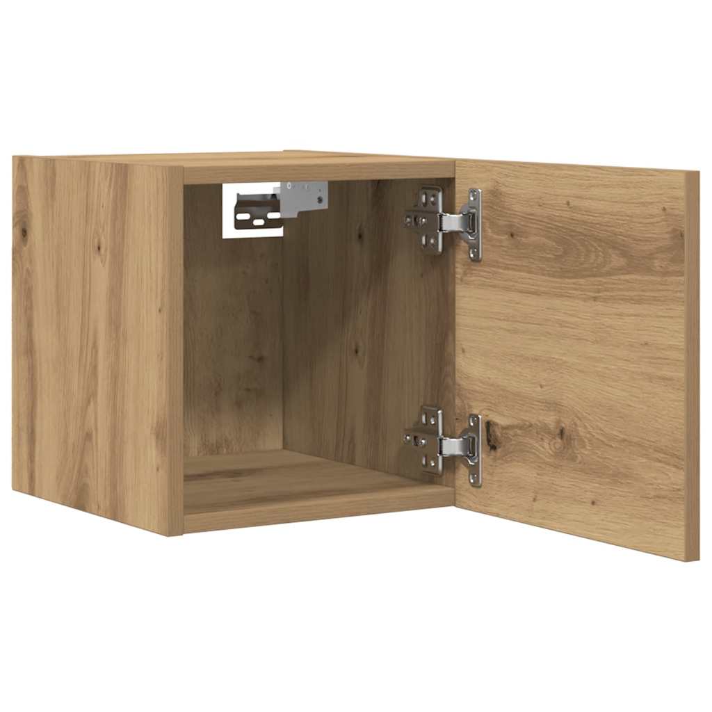 2 Piece Wall-mounted TV Cabinet Set Artisan Oak 30,5x30x30 cm