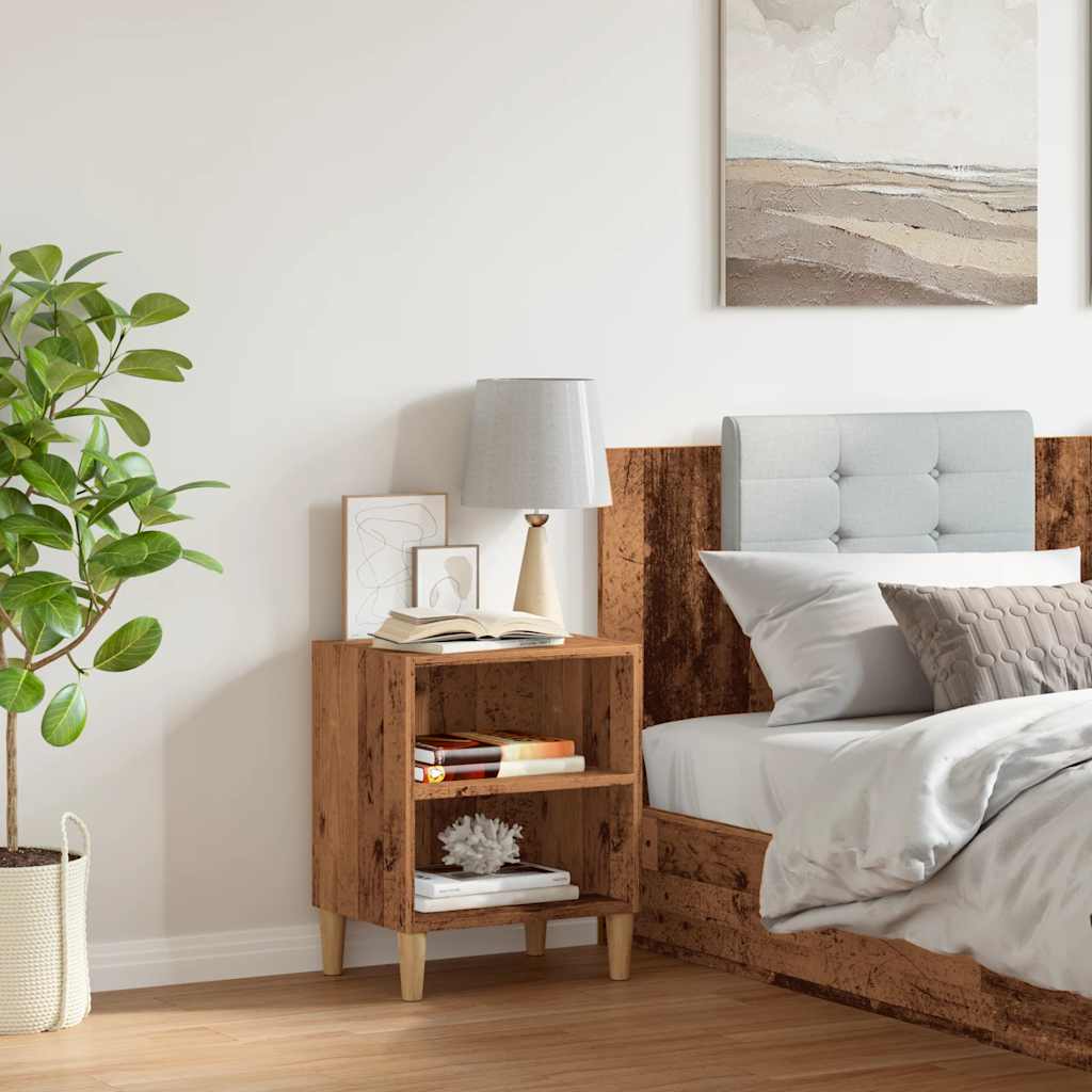vidaXL Bedside Cabinet Old Wood 40x30x50 cm Engineered Wood