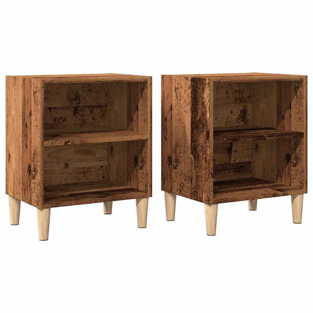 vidaXL Bedside Cabinets 2 pcs Old Wood 40x30x50 cm Engineered Wood