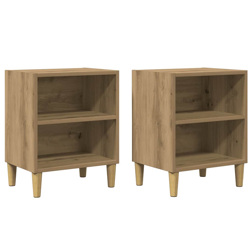 Bedside Cabinets 2 pcs Artisan Oak 40x30x50 cm Engineered Wood