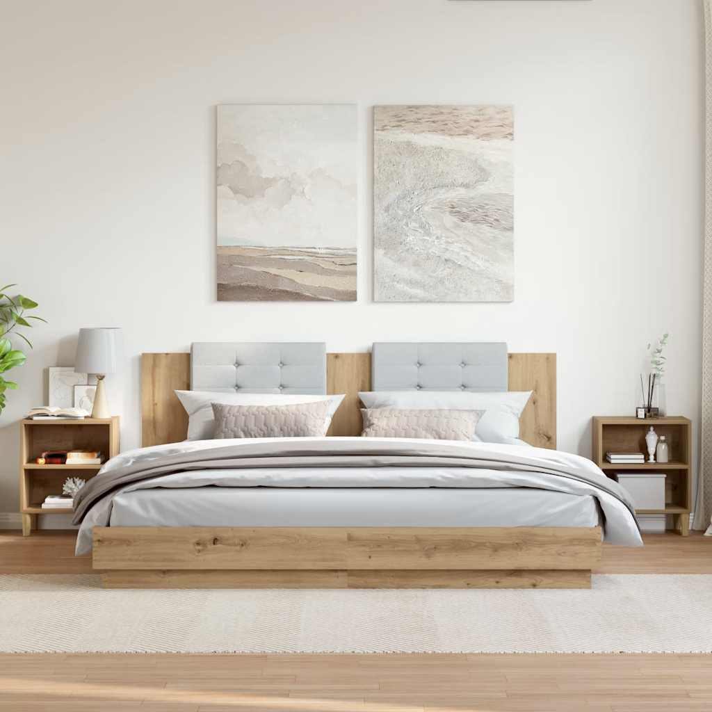 Bedside Cabinets 2 pcs Artisan Oak 40x30x50 cm Engineered Wood