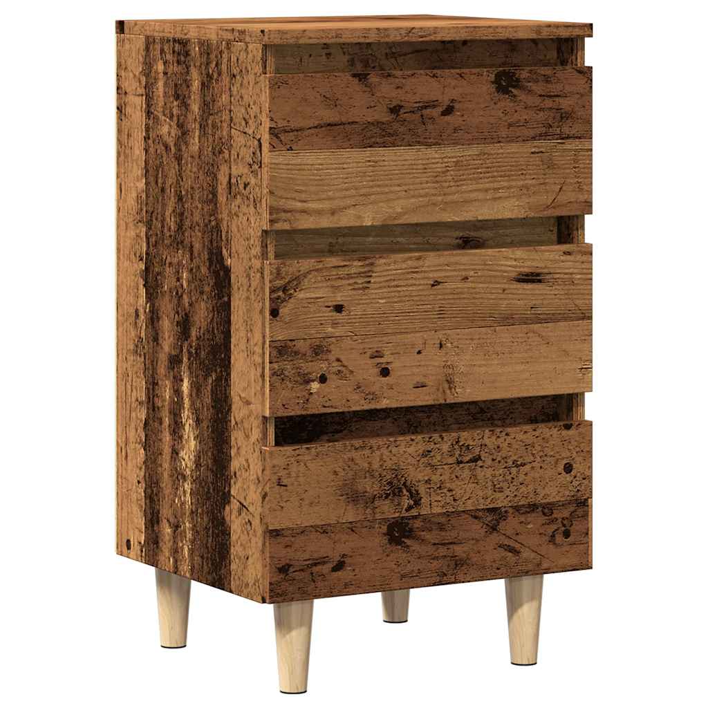 vidaXL Bedside Cabinet Old Wood 40x35x69 cm Engineered Wood