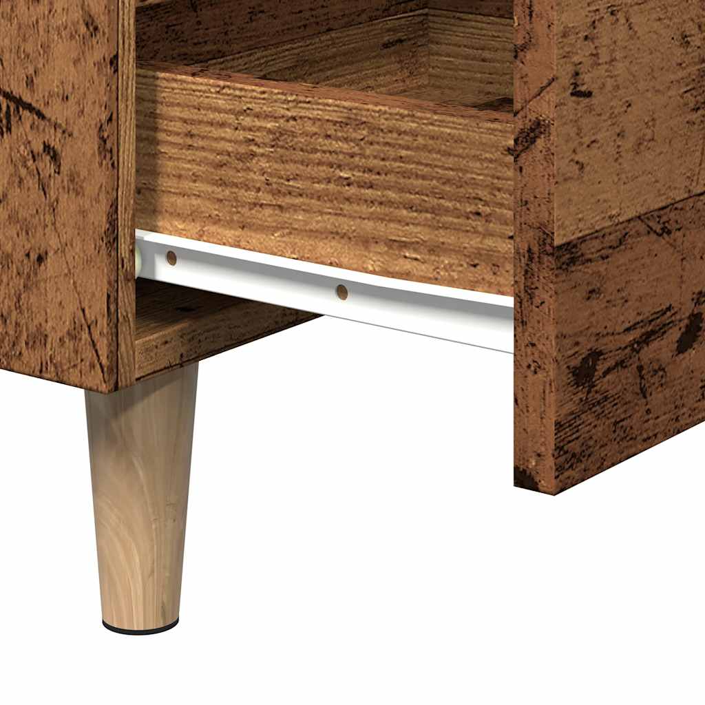 vidaXL Bedside Cabinet Old Wood 40x35x69 cm Engineered Wood