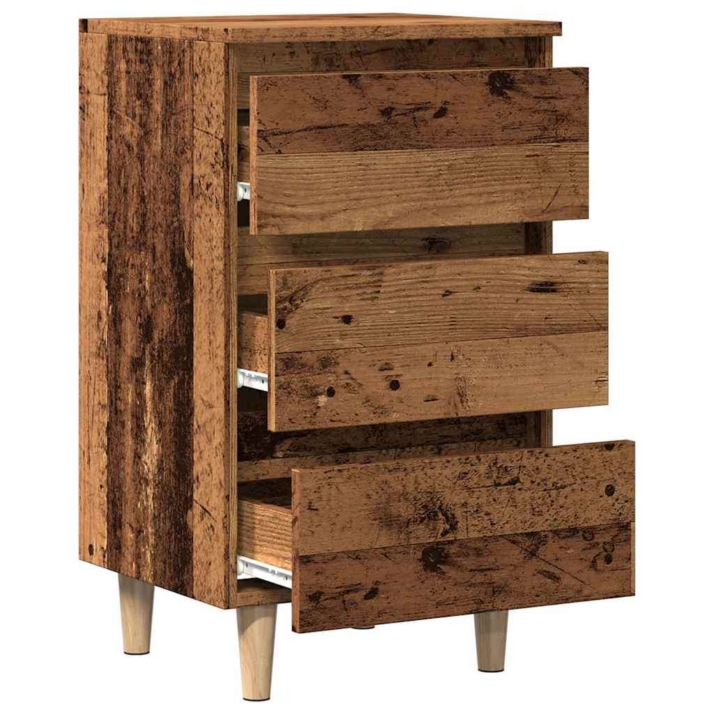vidaXL Bedside Cabinet Old Wood 40x35x69 cm Engineered Wood