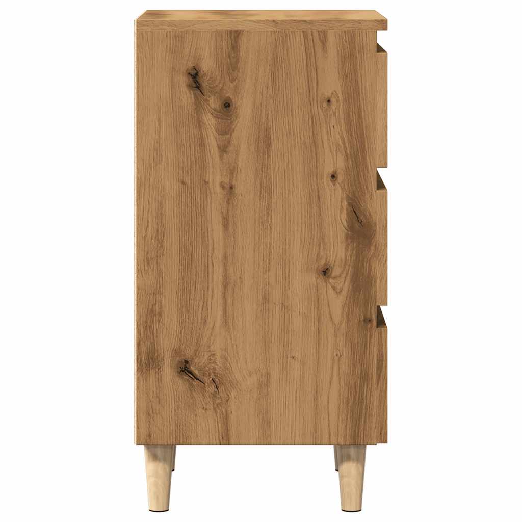 vidaXL Bedside Cabinet Artisan Oak 40x35x69 cm Engineered Wood