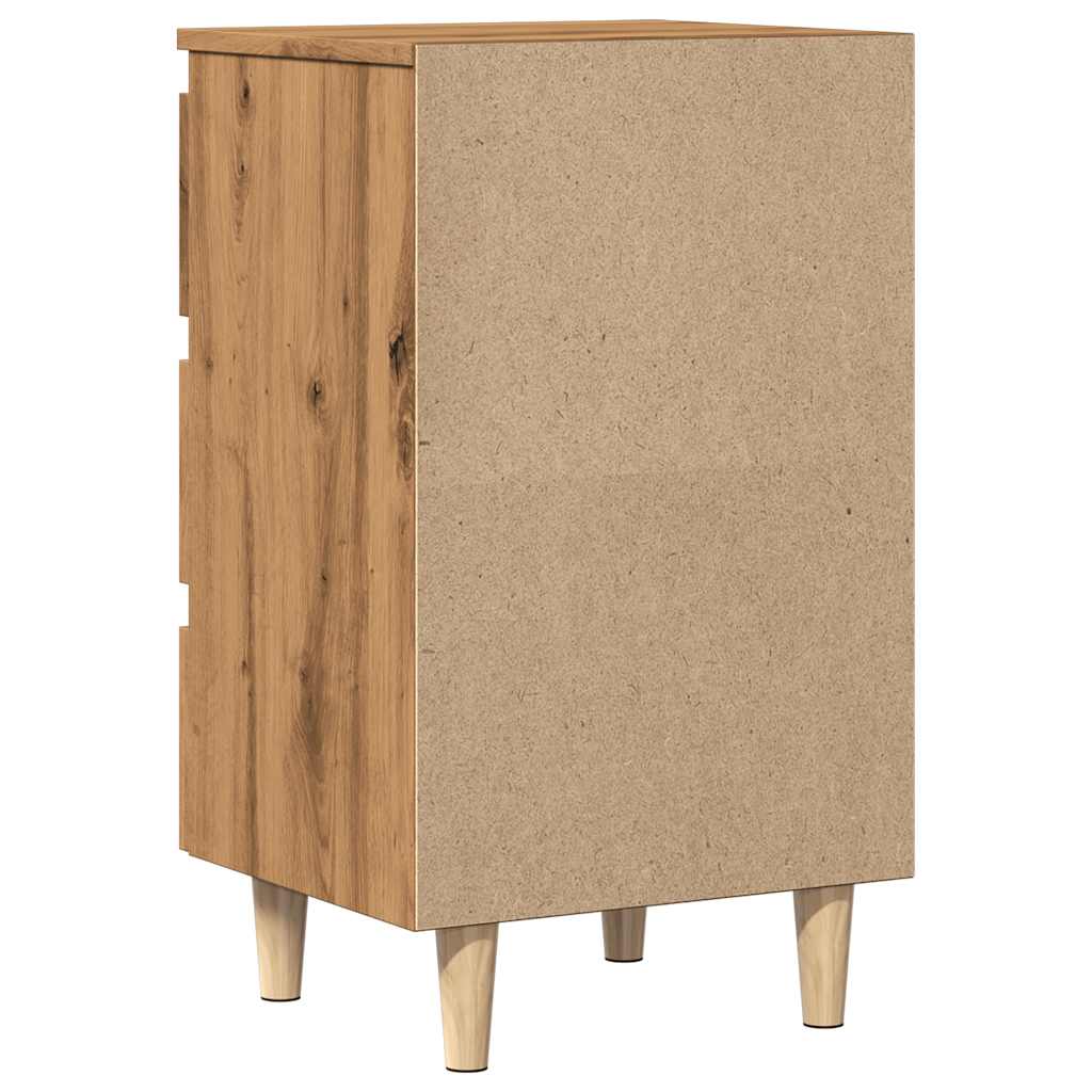 vidaXL Bedside Cabinet Artisan Oak 40x35x69 cm Engineered Wood