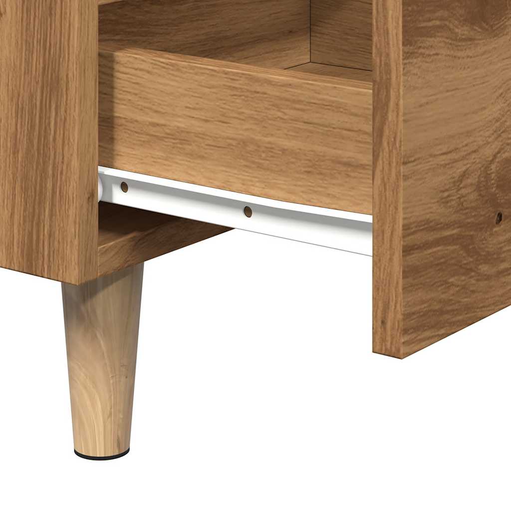 vidaXL Bedside Cabinet Artisan Oak 40x35x69 cm Engineered Wood