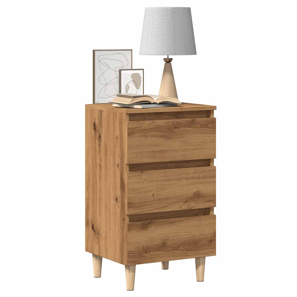 vidaXL Bedside Cabinet Artisan Oak 40x35x69 cm Engineered Wood