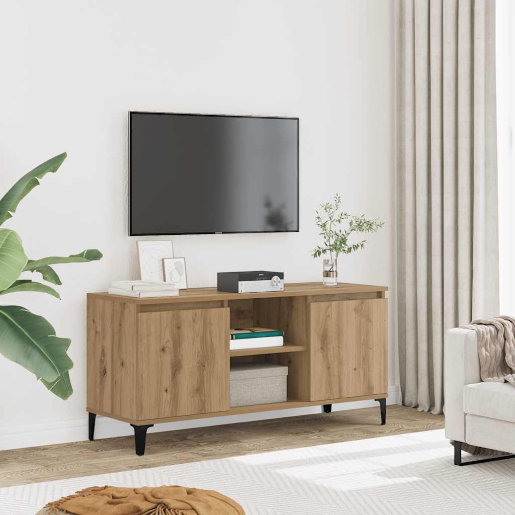 TV Cabinet Artisan Oak 102x35x50 cm Engineered Wood