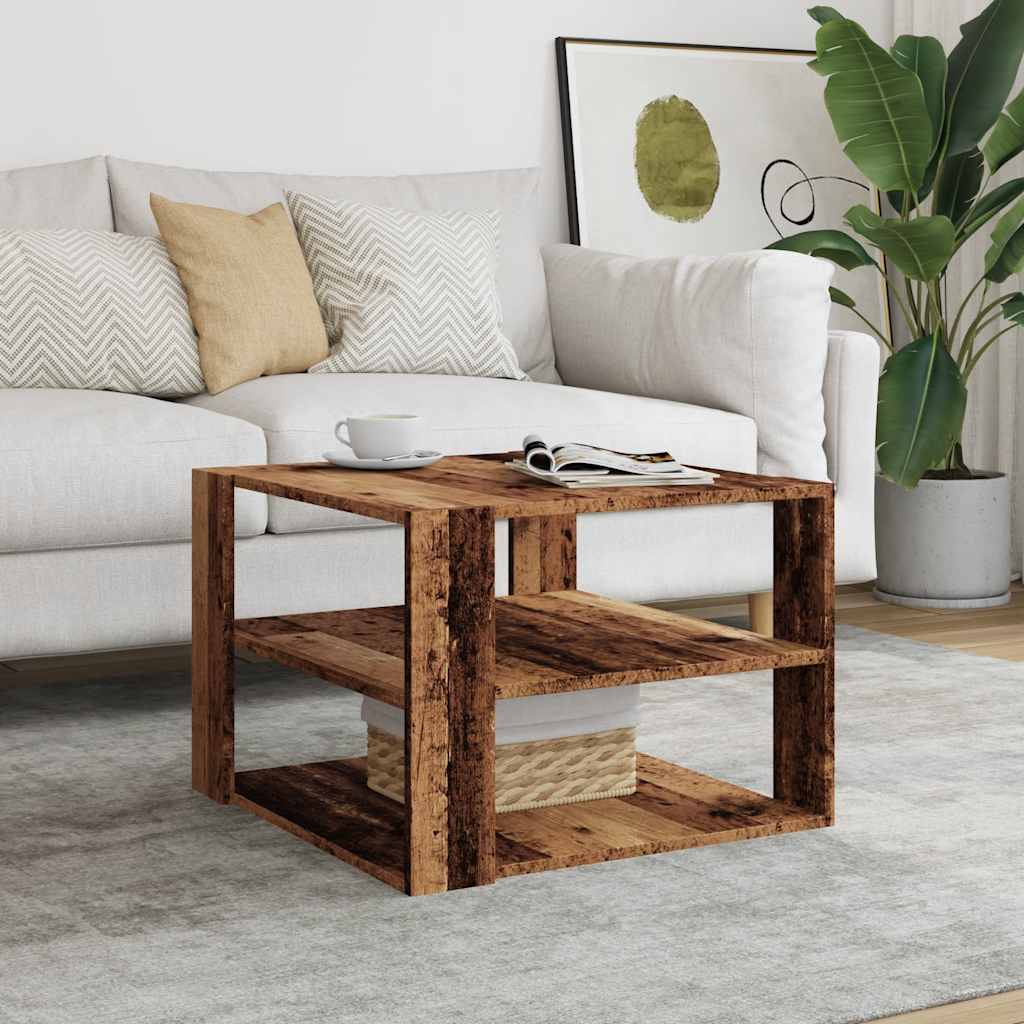 Coffee Table Old Wood 58x58x40 cm Engineered Wood