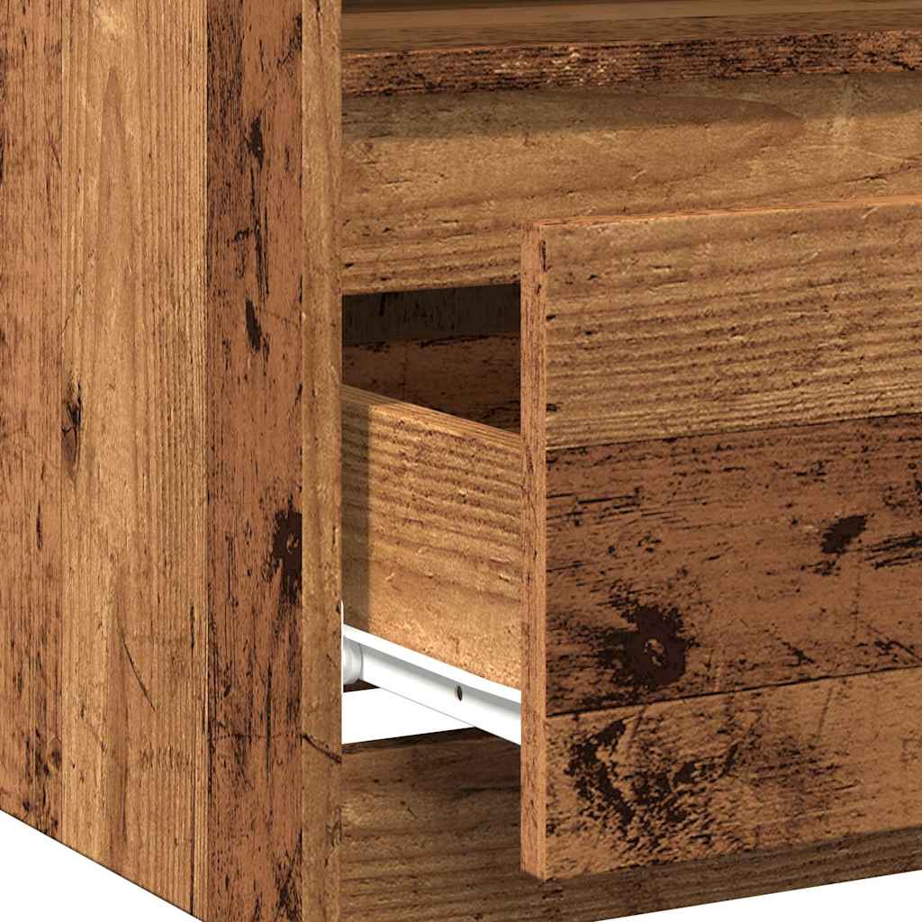 Bedside Cabinets 2 pcs Old Wood 40x40x50 cm Engineered Wood
