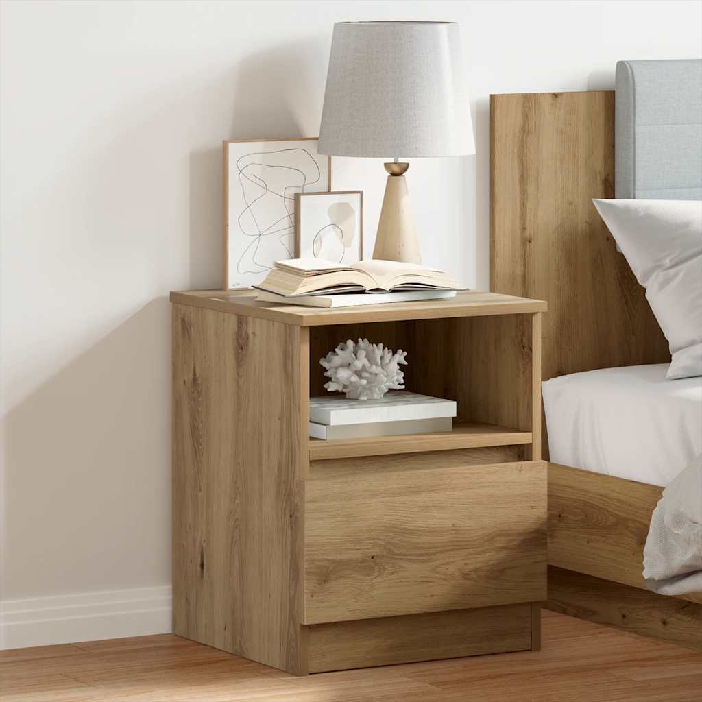 Bedside Cabinet Artisan Oak 40x40x50 cm Engineered Wood