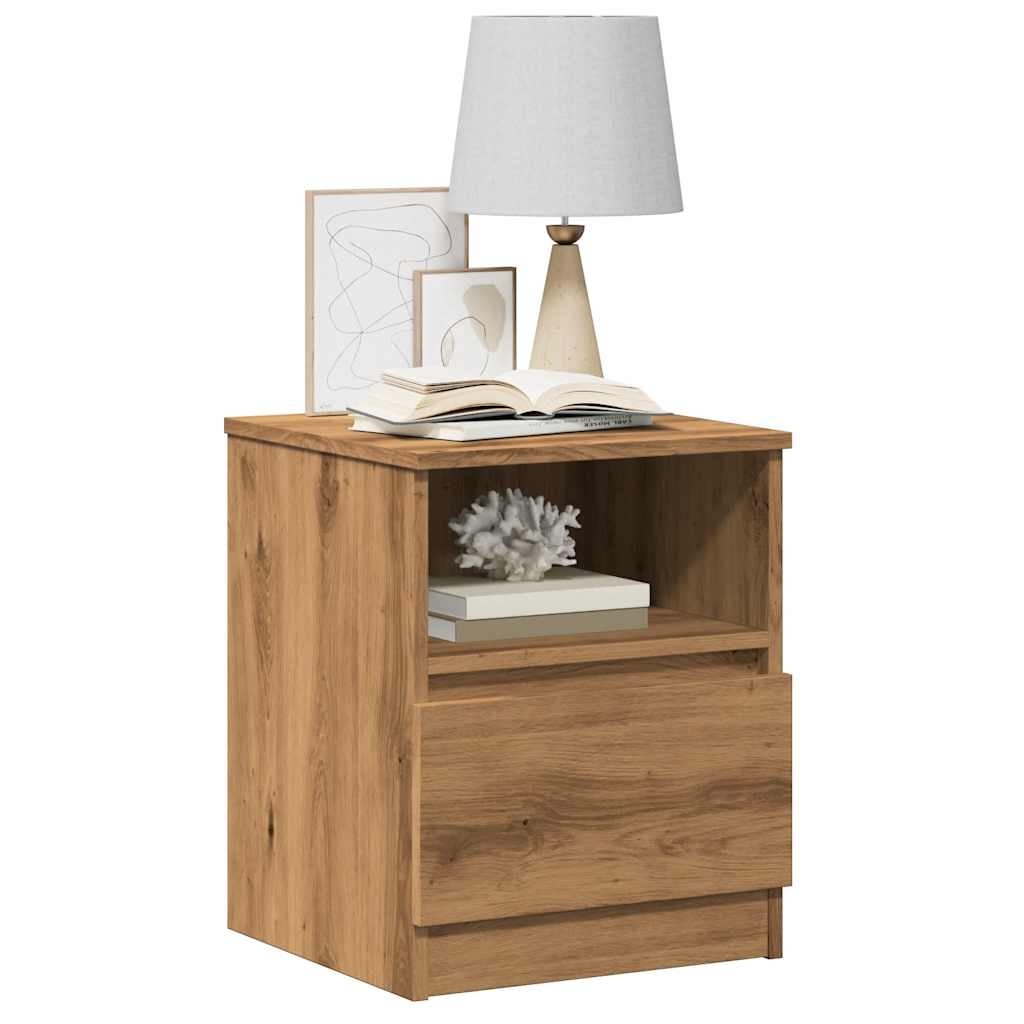 vidaXL Bedside Cabinet Artisan Oak 40x40x50 cm Engineered Wood