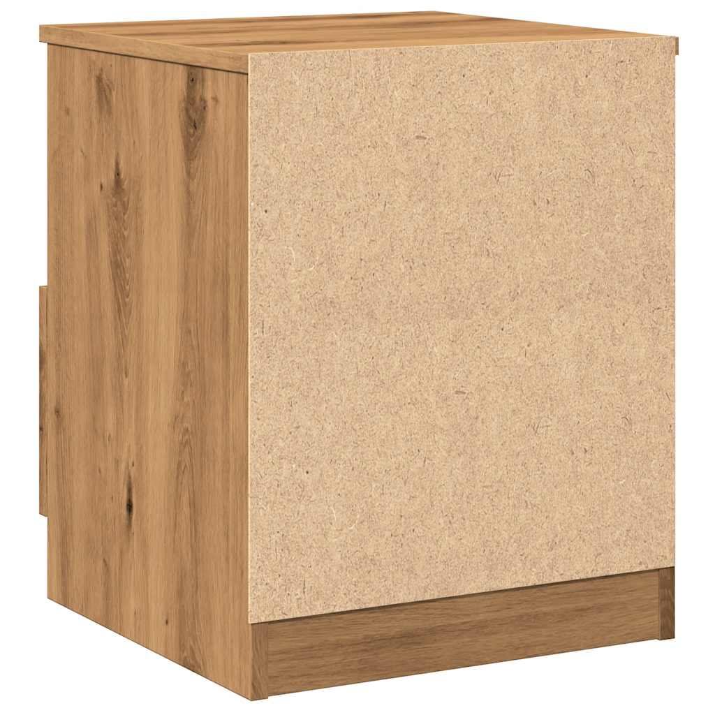 vidaXL Bedside Cabinet Artisan Oak 40x40x50 cm Engineered Wood