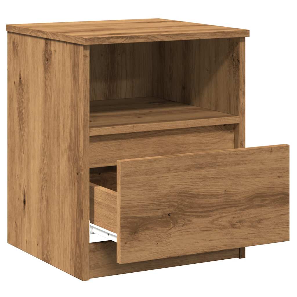 vidaXL Bedside Cabinet Artisan Oak 40x40x50 cm Engineered Wood