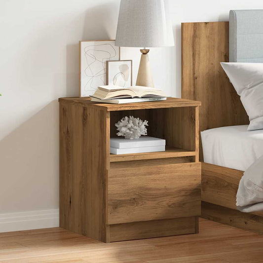 vidaXL Bedside Cabinet Artisan Oak 40x40x50 cm Engineered Wood