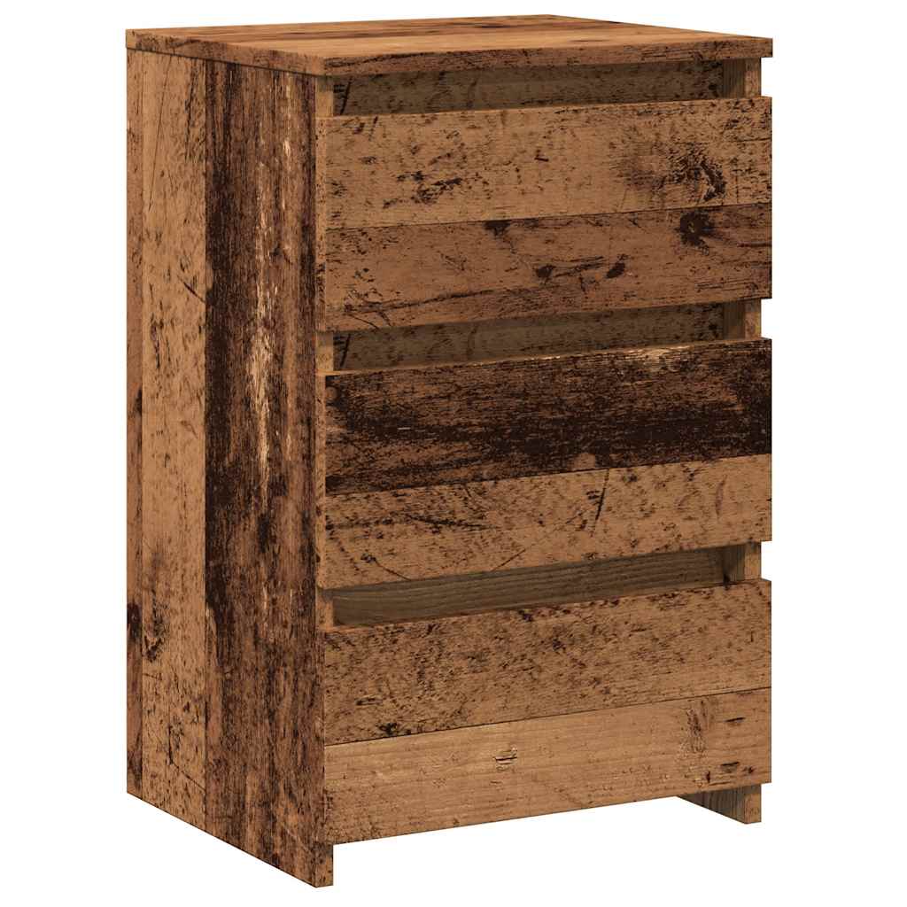 vidaXL Bedside Cabinet Old Wood 40x35x62.5 cm Engineered Wood