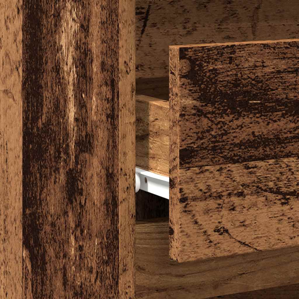 vidaXL Bedside Cabinet Old Wood 40x35x62.5 cm Engineered Wood