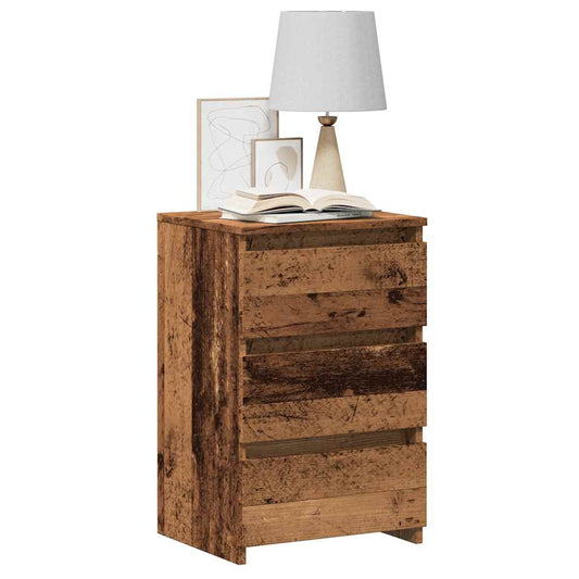 vidaXL Bedside Cabinet Old Wood 40x35x62.5 cm Engineered Wood