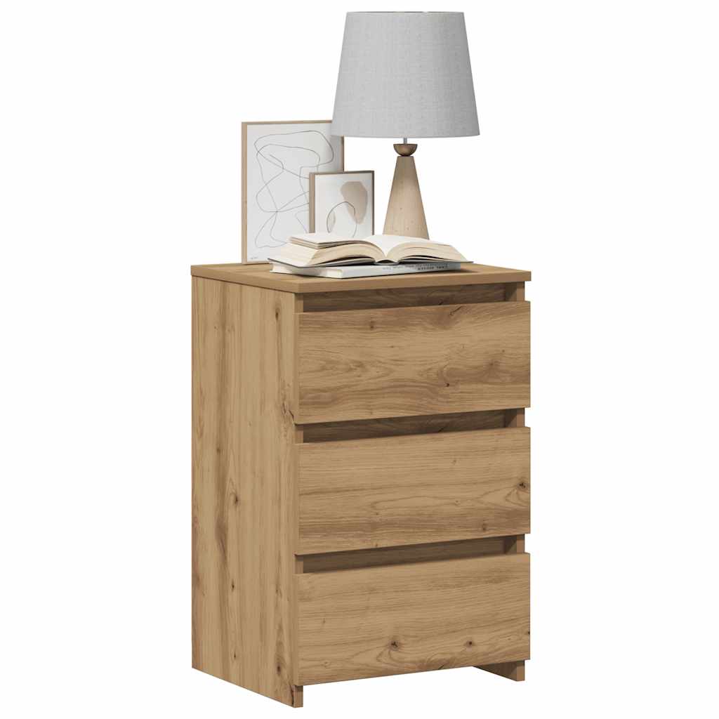 vidaXL Bedside Cabinet Artisan Oak 40x35x62.5 cm Engineered Wood