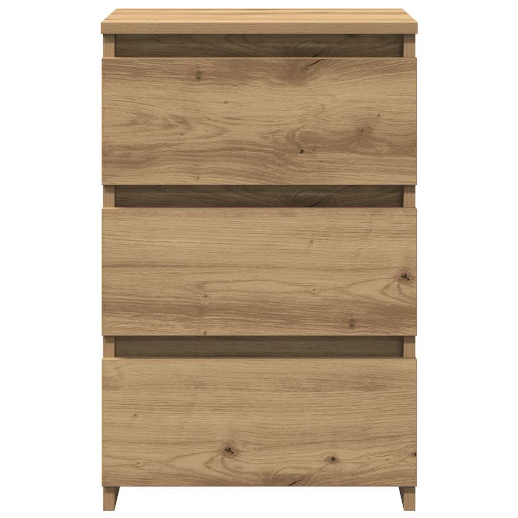 vidaXL Bedside Cabinet Artisan Oak 40x35x62.5 cm Engineered Wood