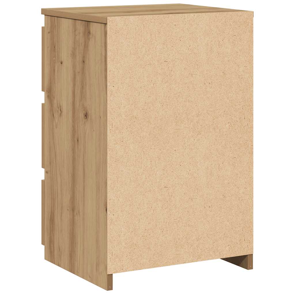 vidaXL Bedside Cabinet Artisan Oak 40x35x62.5 cm Engineered Wood