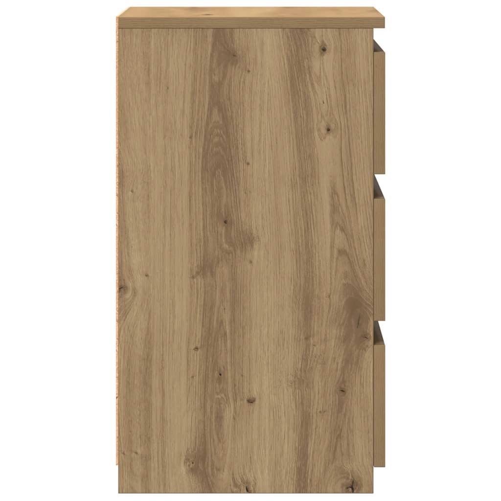 Bedside Cabinets 2 pcs Artisan Oak 40x35x62.5 cm Engineered Wood