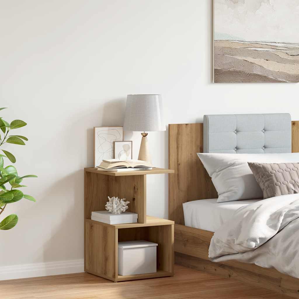 vidaXL Bedside Cabinet Artisan Oak 35x35x55 cm Engineered Wood