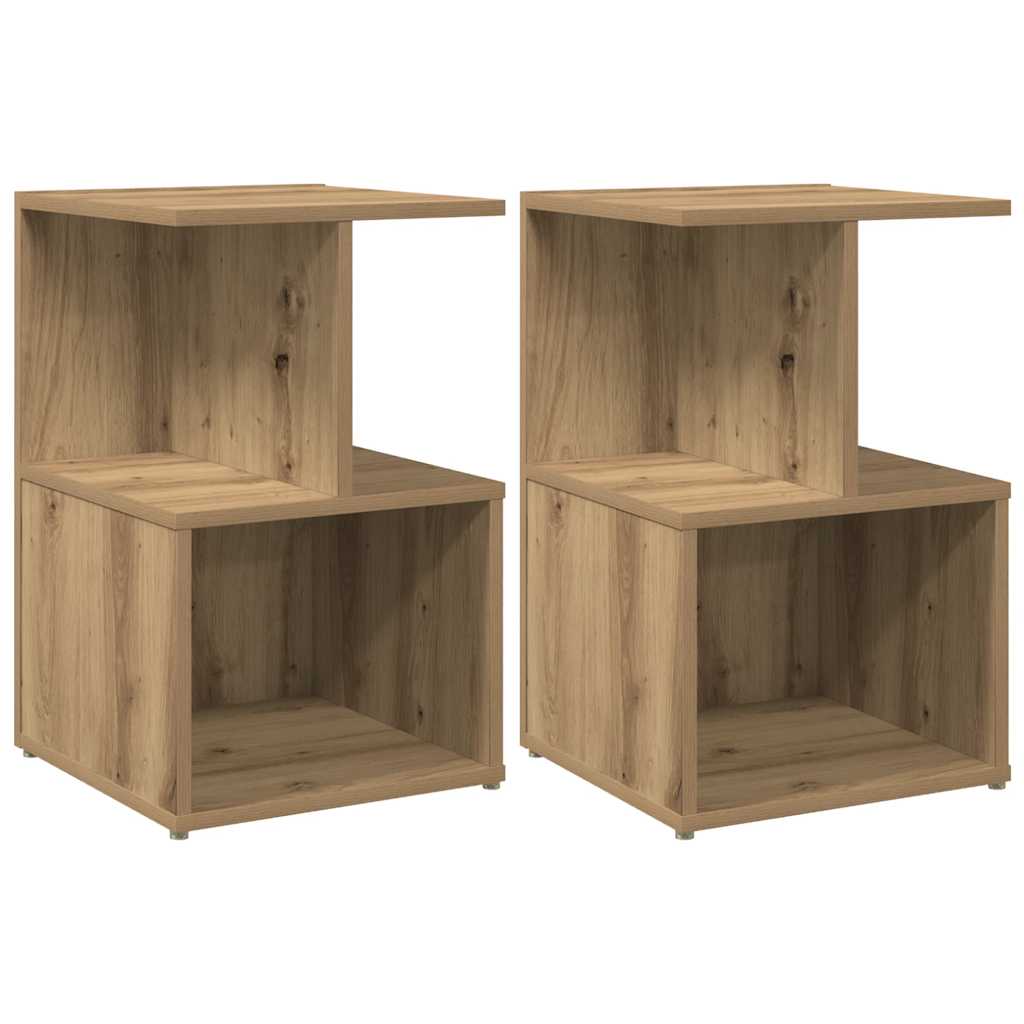 vidaXL Bedside Cabinets 2 pcs Artisan Oak 35x35x55 cm Engineered Wood