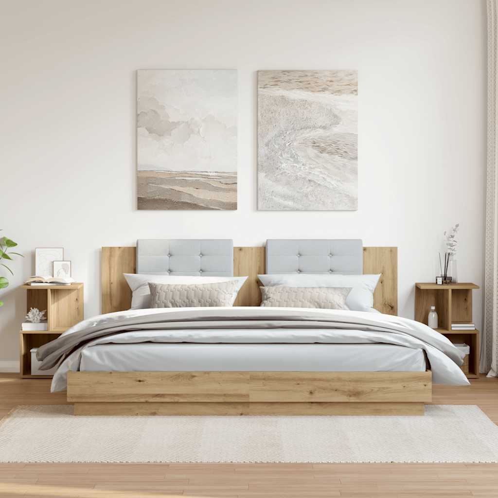 vidaXL Bedside Cabinets 2 pcs Artisan Oak 35x35x55 cm Engineered Wood