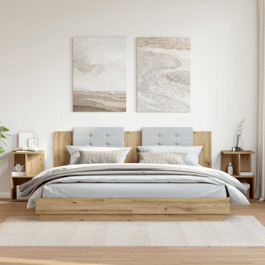 vidaXL Bedside Cabinets 2 pcs Artisan Oak 35x35x55 cm Engineered Wood