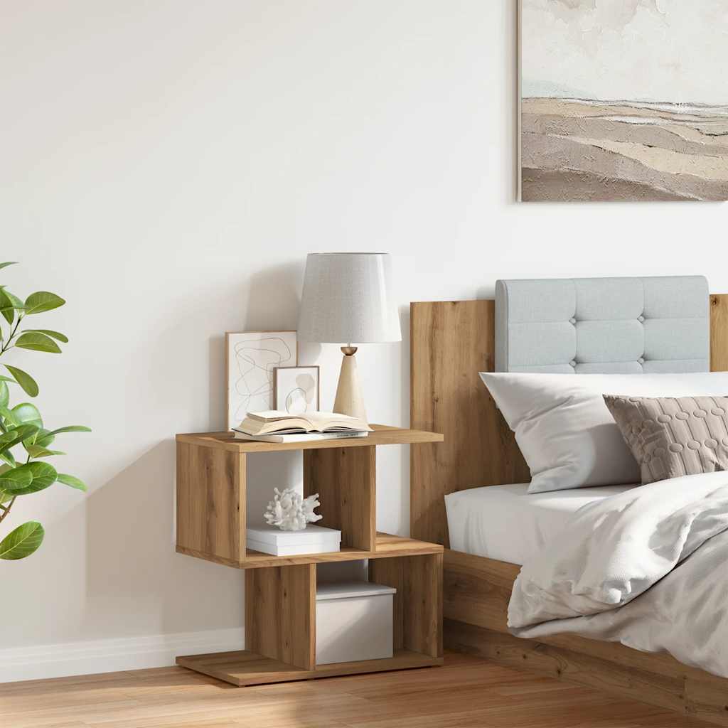 Bedside Cabinet Artisan Oak 50x30x51,5 cm Engineered Wood