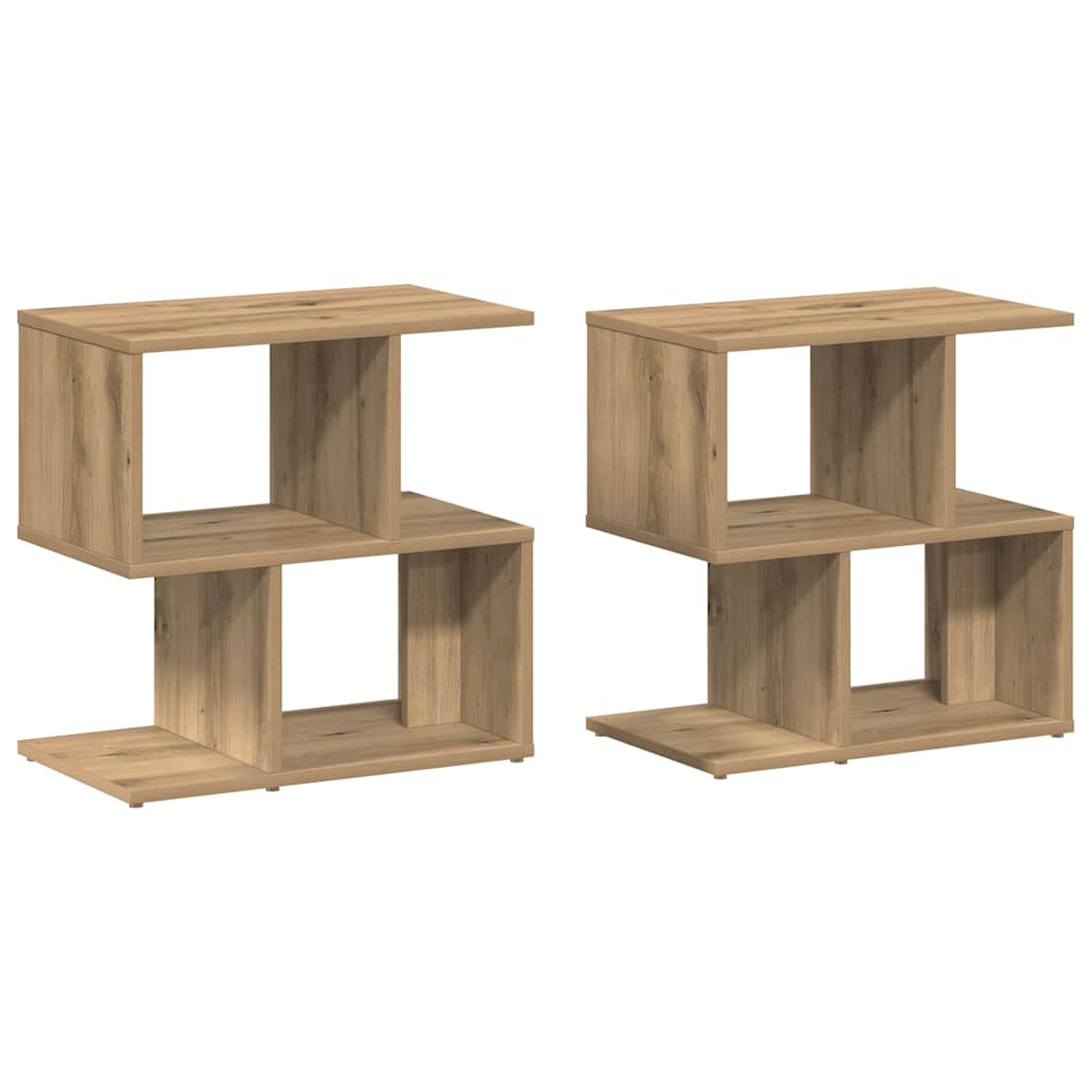 Bedside Cabinets 2 pcs Artisan Oak 50x30x51,5 cm Engineered Wood