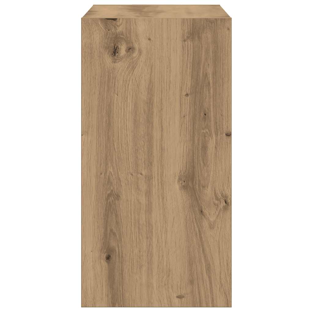 Side Table Artisan Oak 50x26x50 cm Engineered Wood