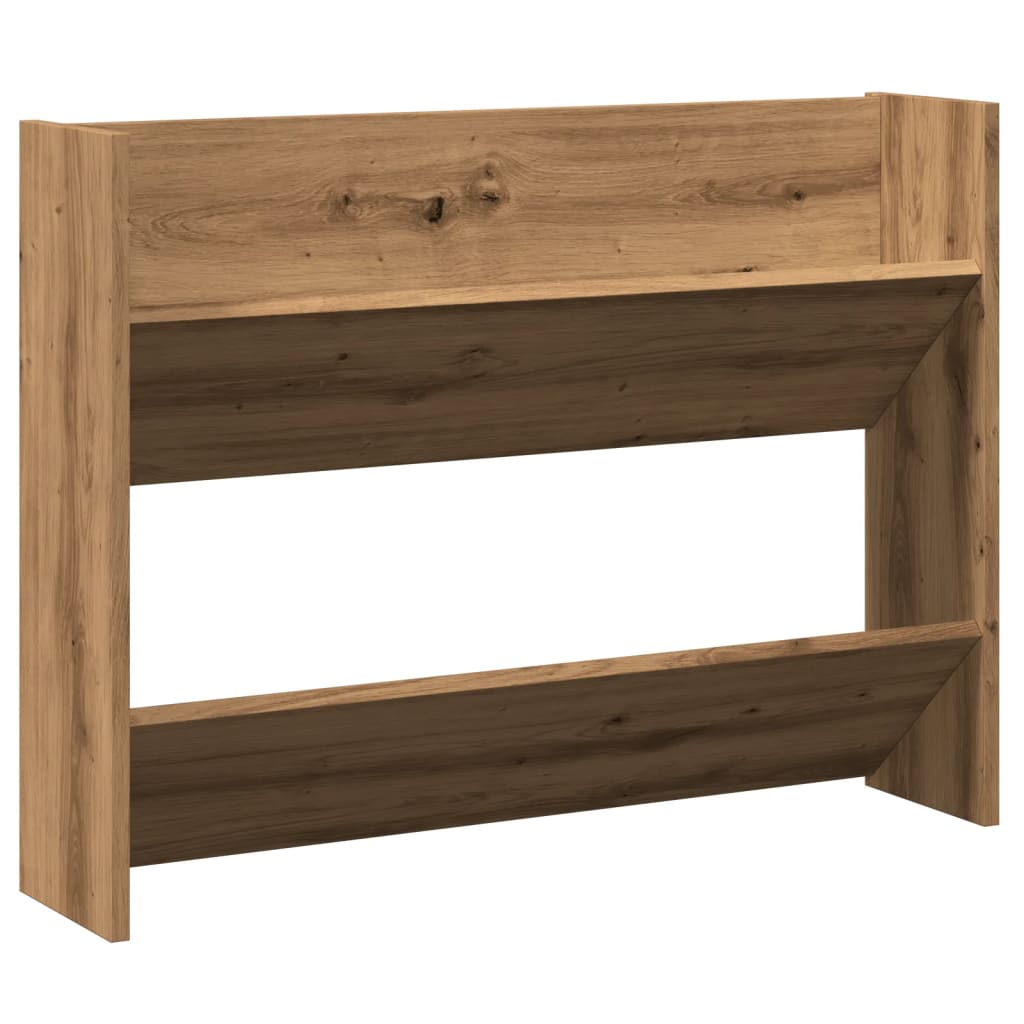 vidaXL Wall Shoe Cabinet Artisan Oak 80x18x60 cm Engineered Wood