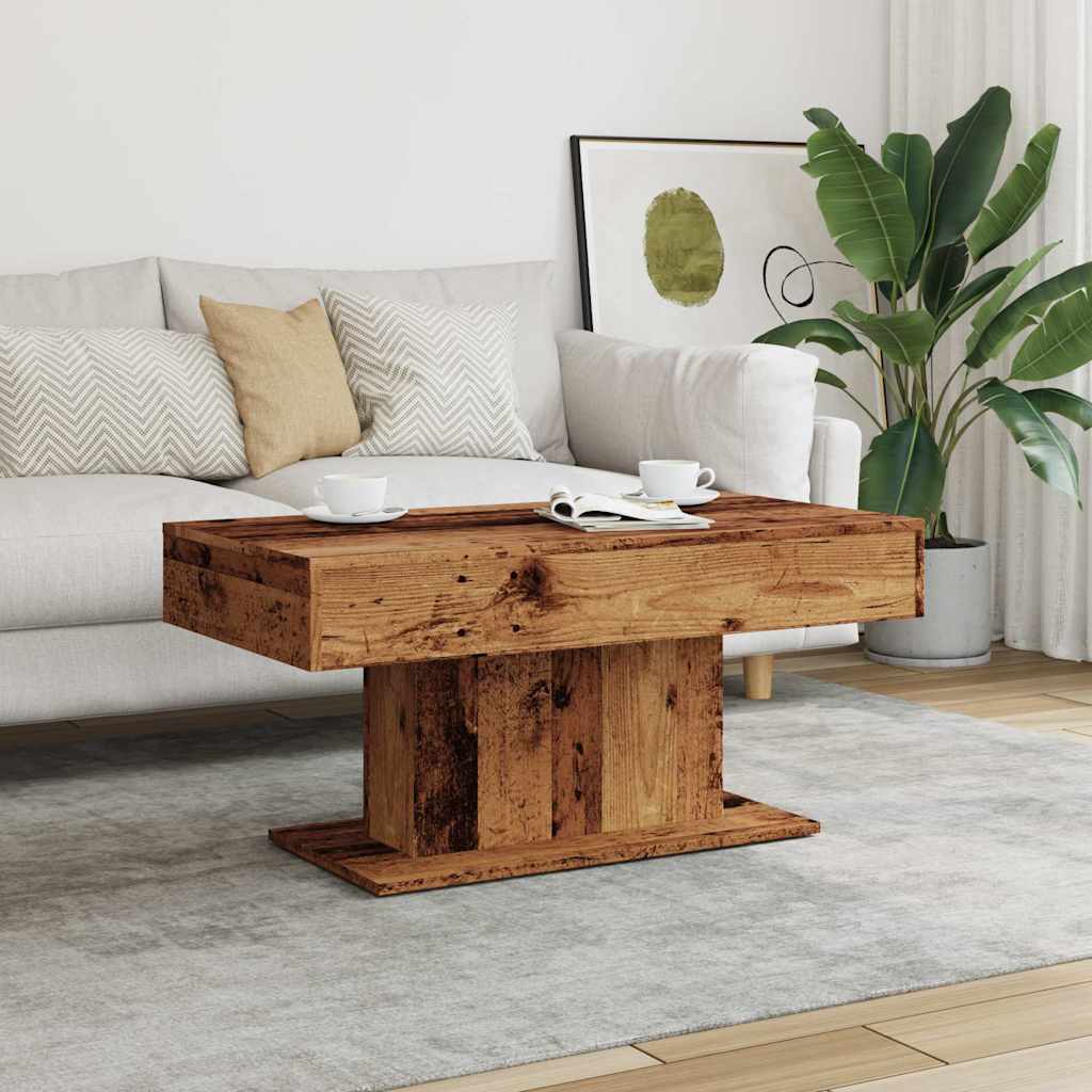 Coffee Table Old Wood 96x50x45 cm Engineered Wood
