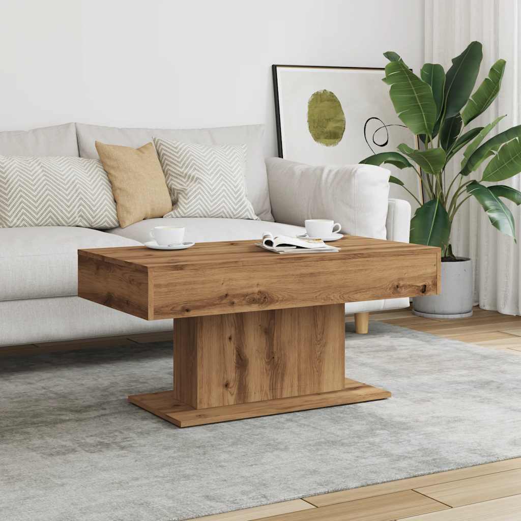 Coffee Table Artisan Oak 96x50x45 cm Engineered Wood