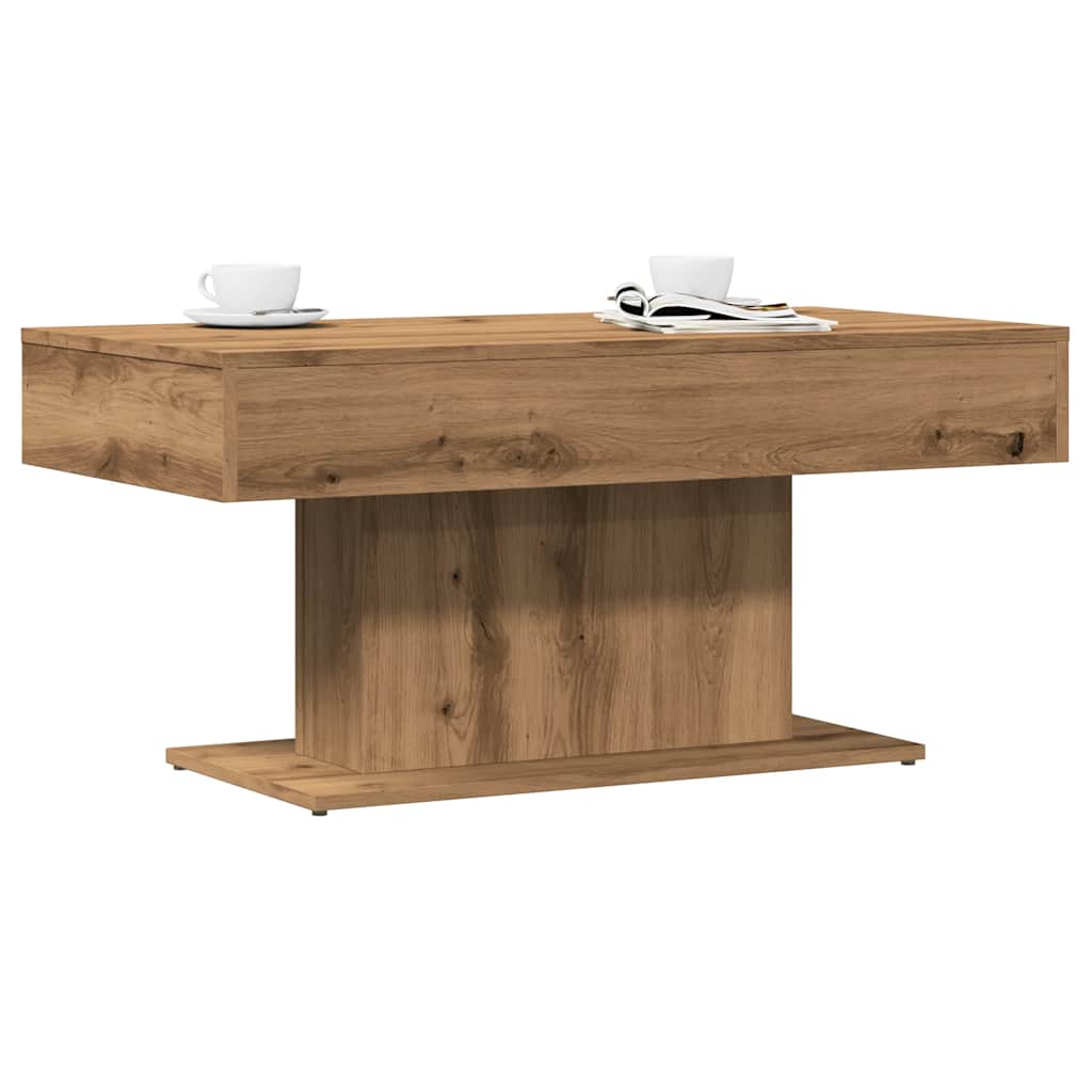 Coffee Table Artisan Oak 96x50x45 cm Engineered Wood