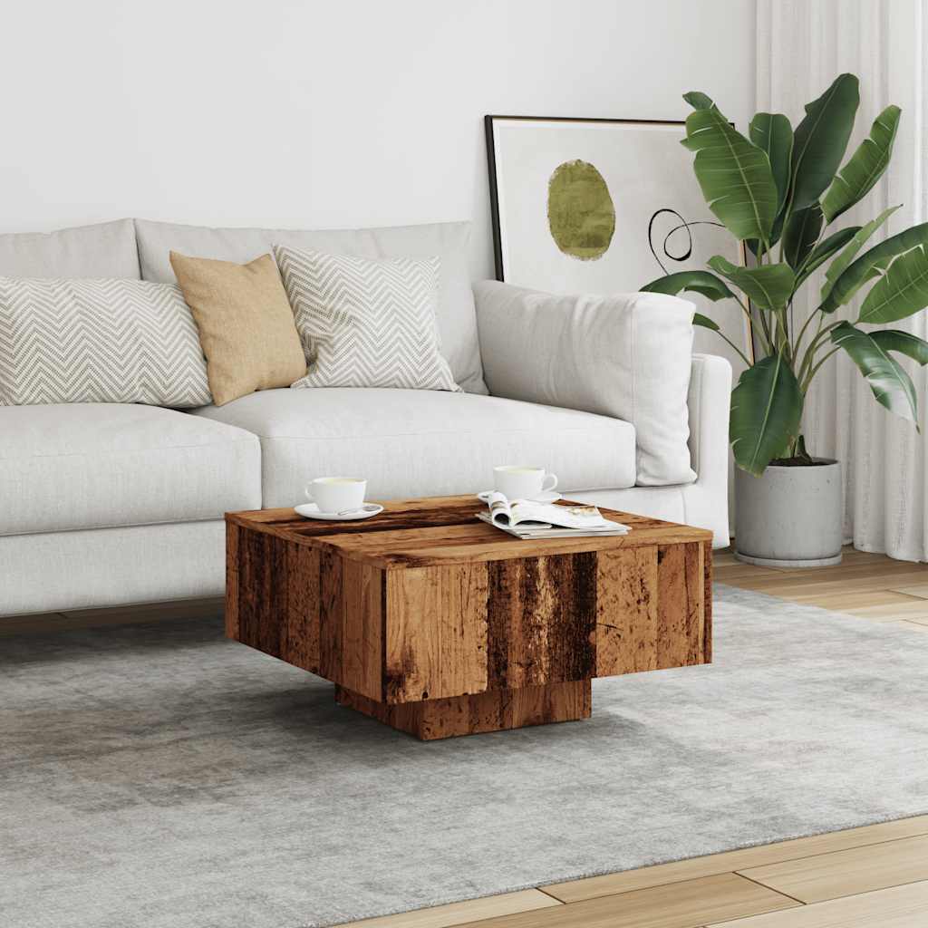 Coffee Table Old Wood 60x60x31,5 cm Engineered Wood