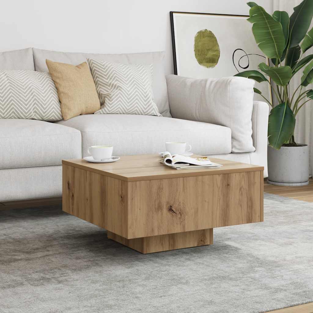 Coffee Table Artisan Oak 60x60x31,5 cm Engineered Wood