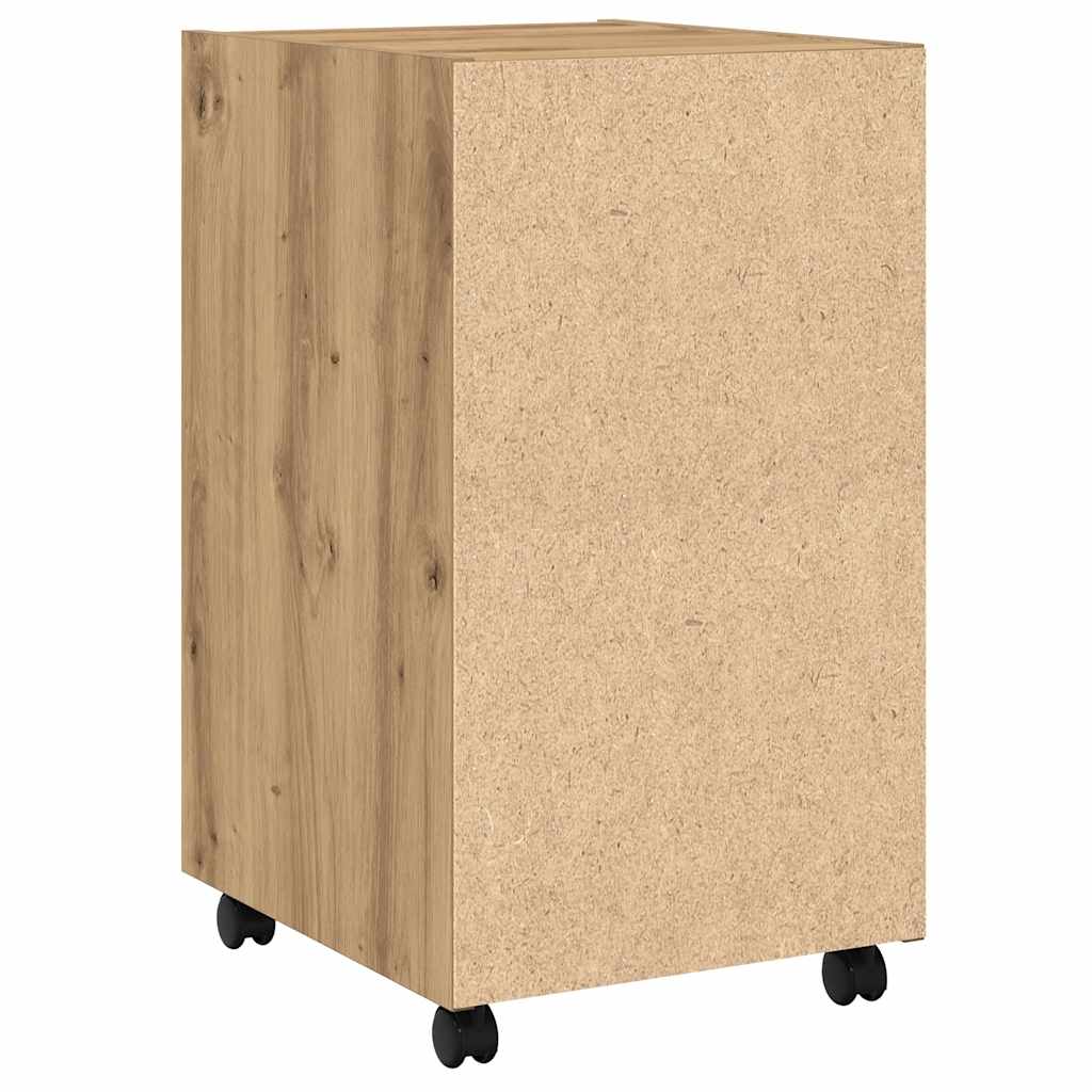 Cabinet with Wheels Artisan Oak 33x38x60 cm Engineered Wood