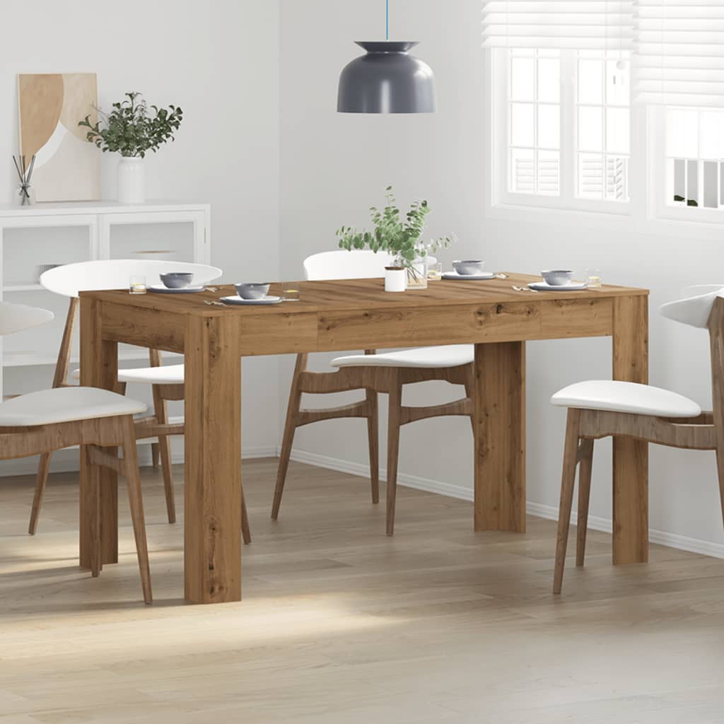 vidaXL Dining Table Artisan Oak 140x74.5x76 cm Engineered Wood