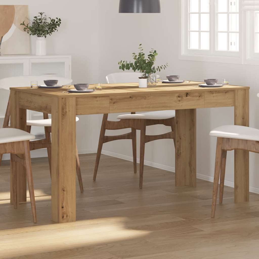Dining Table Artisan Oak 140x74,5x76 cm Engineered Wood