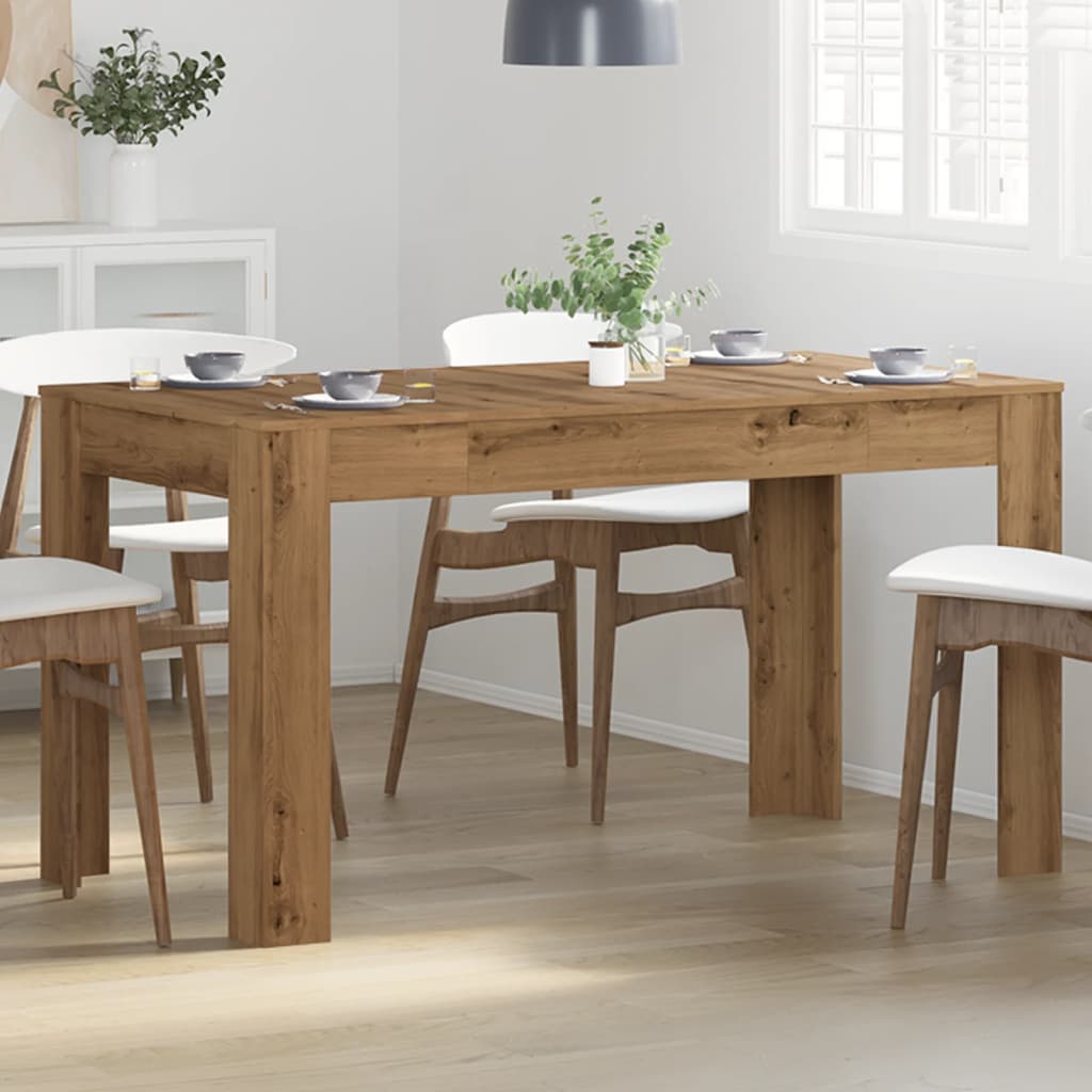 vidaXL Dining Table Artisan Oak 140x74.5x76 cm Engineered Wood