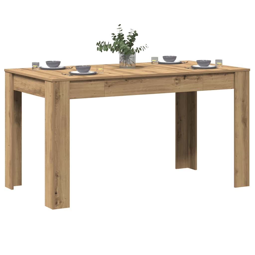 Dining Table Artisan Oak 140x74,5x76 cm Engineered Wood
