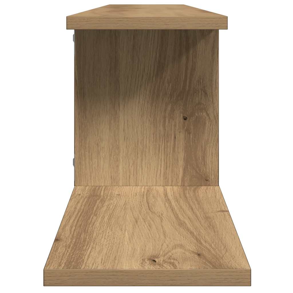 Wall-Mounted TV Shelf Artisan Oak 125x18x23 cm Engineered Wood