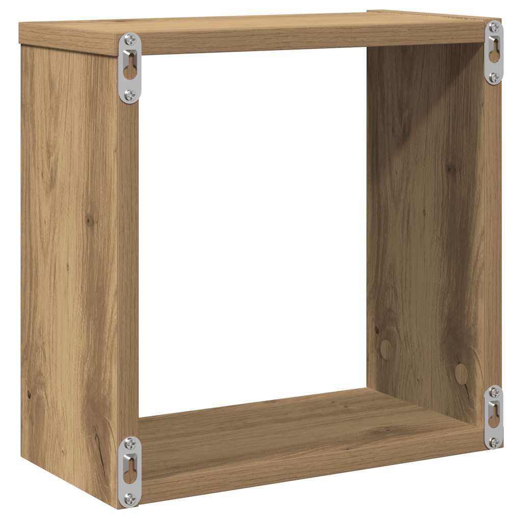 Wall Cube Shelves 6 pcs Artisan Oak 30x15x30 cm Engineered Wood