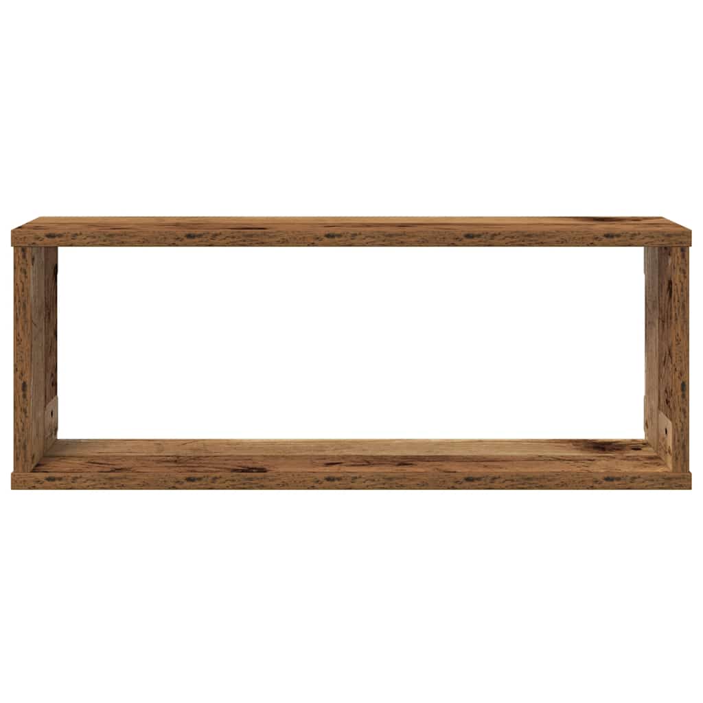 Wall Cube Shelves 4 pcs Old Wood 60x15x23 cm Engineered Wood